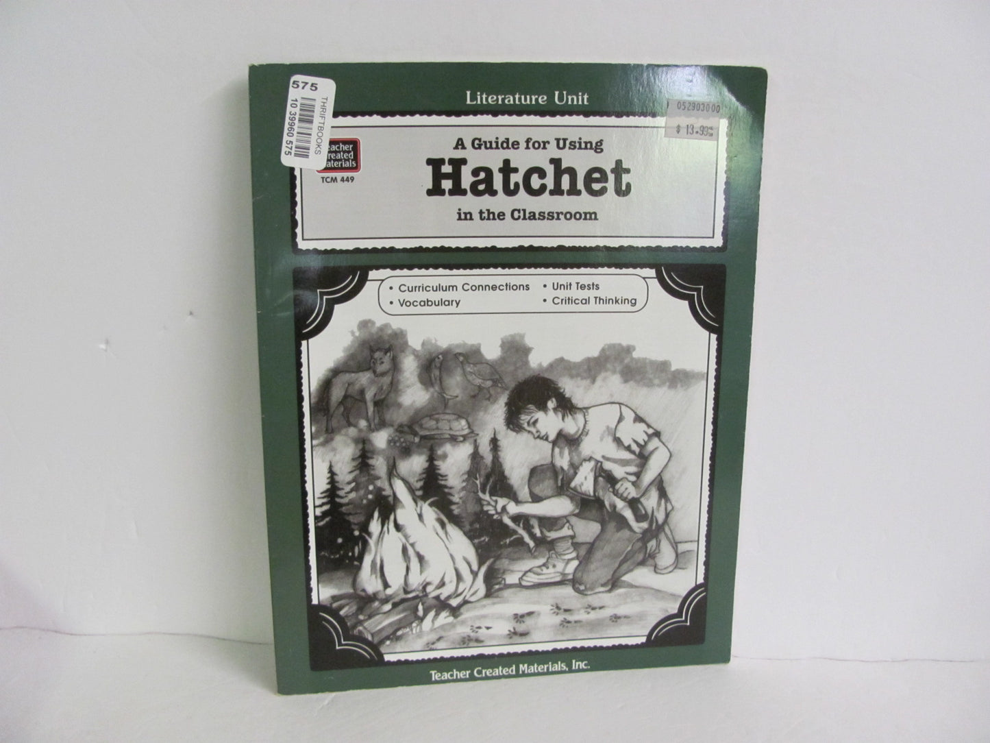Hatchet Teacher Created Literature Unit  Pre-Owned Paulsen Fiction Books