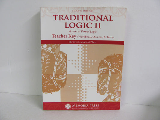 Traditional Logic II Memoria Press Teacher Key  Pre-Owned Cothran Logic Books