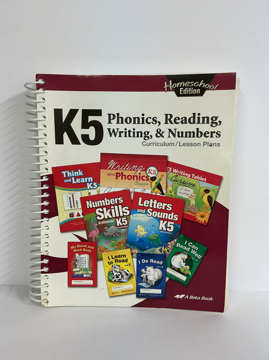 K5 Phonics, Reading, Writing Curr Abeka Kindergarten Language Textbooks
