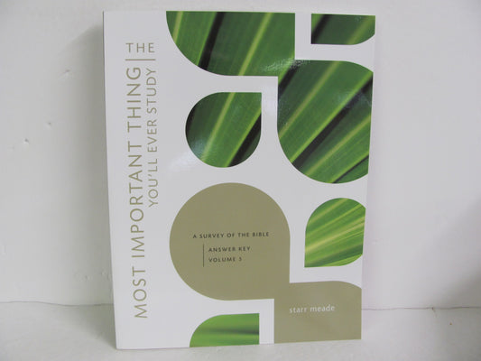 The Most Important Thing Crossway Answer Key  Pre-Owned Meade Bible Books