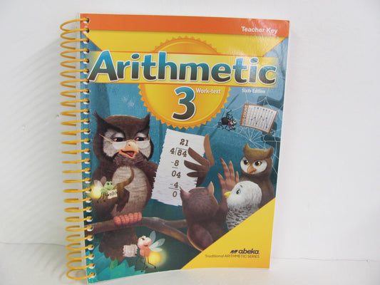 Arithmetic 3 Abeka Teacher Key  Pre-Owned 3rd Grade Mathematics Textbooks