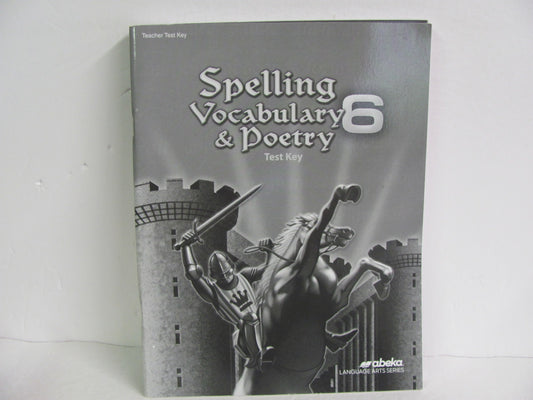 Spelling Vocabulary & Poetry Abeka Test Key Pre-Owned Spelling/Vocabulary Books