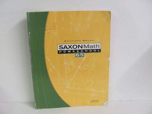 Math 65 Saxon Solution Key Pre-Owned 5th Grade Mathematics Textbooks