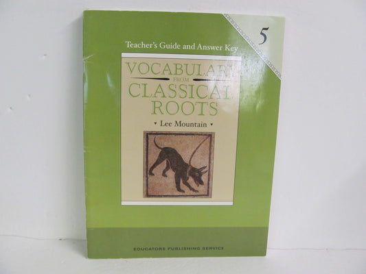Vocabulary From Classical Root EPS Teacher Guide  Pre-Owned Language Textbooks