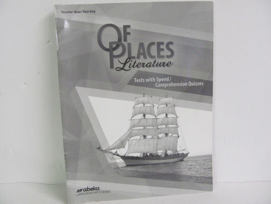 Of Places Literature Abeka Quiz/Test Key  Pre-Owned 8th Grade Reading Textbooks