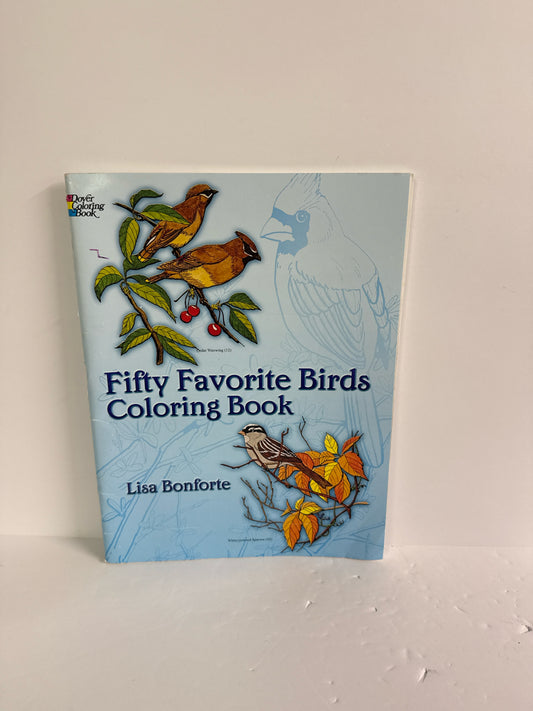 Fifty Favorite Birds Dover Coloring Book  Pre-Owned Elementary Science Textbooks