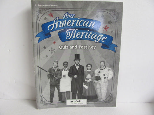 Our American Heritage Abeka Quiz/Test Key  Pre-Owned 3rd Grade History Textbooks