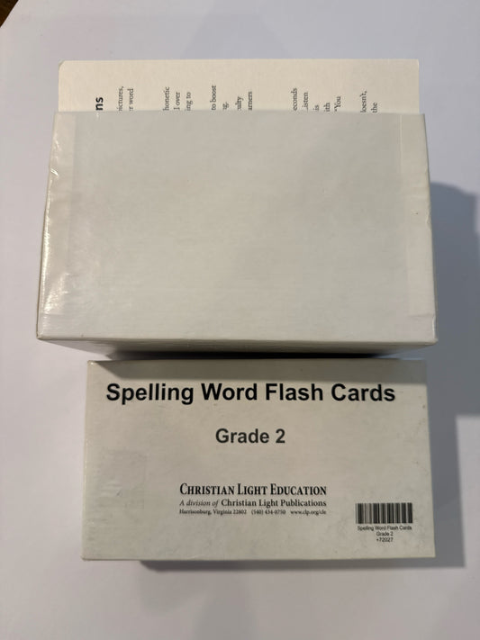 Spelling Word Flashcards CLE Cards Pre-Owned 2nd Grade Spelling/Vocabulary Books