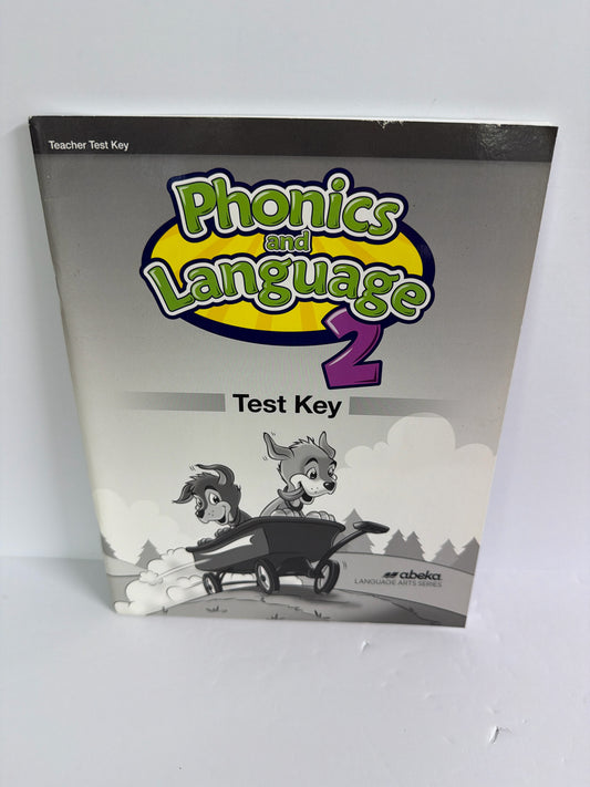 Phonics and Language 2 Abeka Test Key Pre-Owned 2nd Grade Language Textbooks