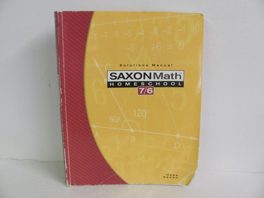 Math 76 Saxon Solutions Manual  Pre-Owned 6th Grade Mathematics Textbooks