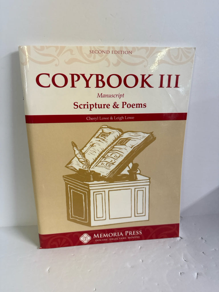 Copybook III Memoria Press Student Workbook Pre-Owned 2nd Grade Memoria Press