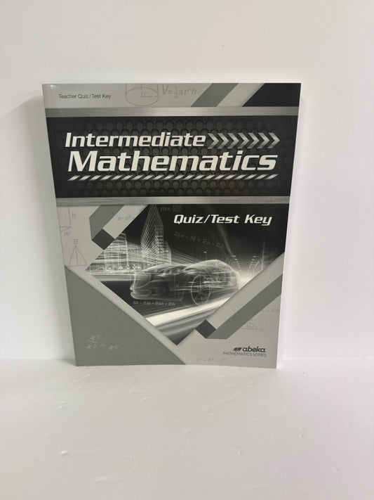 Intermediate Mathematics Abeka Quiz/Test Key  Pre-Owned Mathematics Textbooks