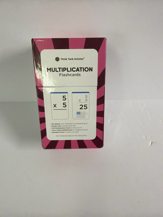 Multiplication Flashcards Think Tank Scholar Pre-Owned Elementary Manipulatives