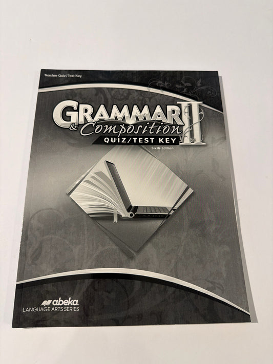 Grammar & Composition II Abeka Quiz/Test Key Pre-Owned 8th Grade Grammar Books