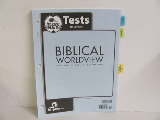 Biblical Worldview BJU Press Test Key Pre-Owned 11th Grade Bible Textbooks