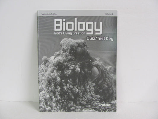 Biology God's Living Creation Abeka Quiz/Test Key  Pre-Owned Science Textbooks