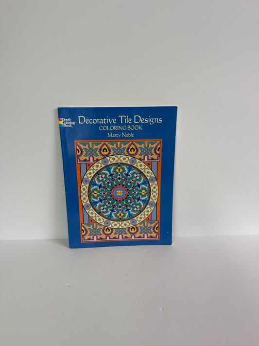 Decorative Tile Designs Dover Coloring Book  Pre-Owned Art Books