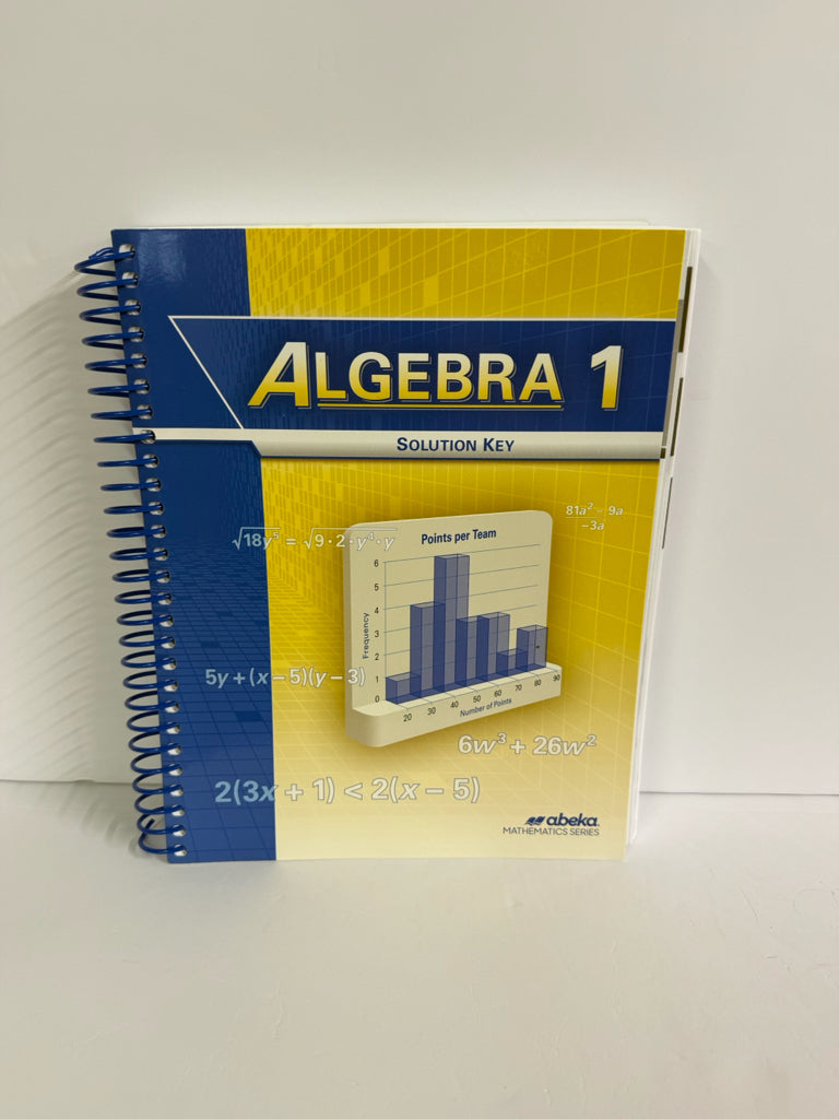 Algebra I Abeka Solution Key Pre-Owned 9th Grade Mathematics Textbooks