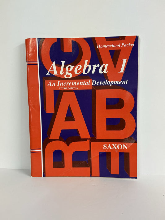 Algebra 1 Saxon Homeschool Packet Pre-Owned Saxon Mathematics Textbooks