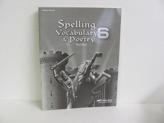 Spelling Vocabulary & Poetry Abeka Test Key Pre-Owned Spelling/Vocabulary Books
