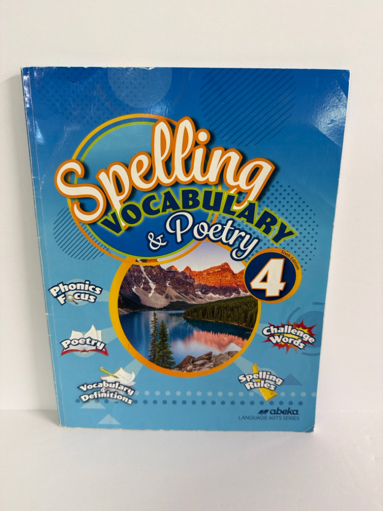 Spelling Vocabulary & Poetry 4 Abeka Student Book Pre-Owned Language Textbooks