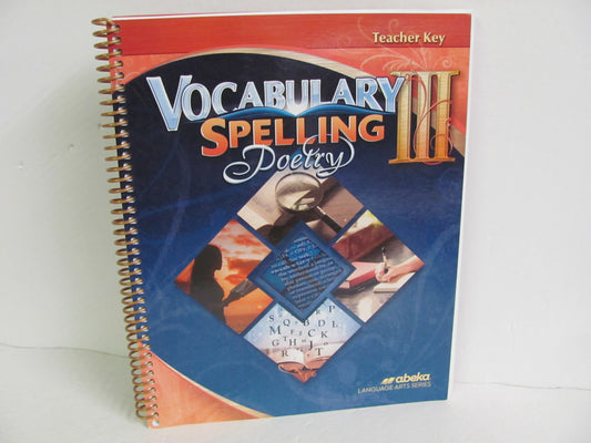 Vocabulary Spelling Poetry III Abeka 9th Grade Spelling/Vocabulary Books