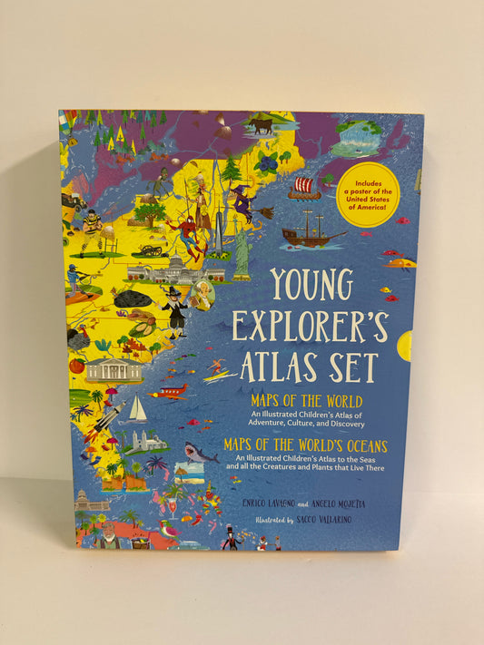 Young Explorer's Atlas Set Black Dog Pre-Owned Enrico  Lavagno Geography Books