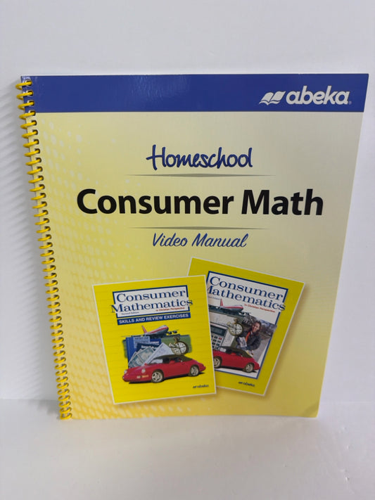 Consumer Math Abeka Video Manual- Pre-Owned 12th Grade Educator Resources