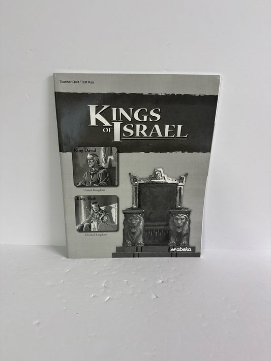 Kings of Israel Abeka Quiz/Test Key  Pre-Owned 9th Grade Bible Textbooks
