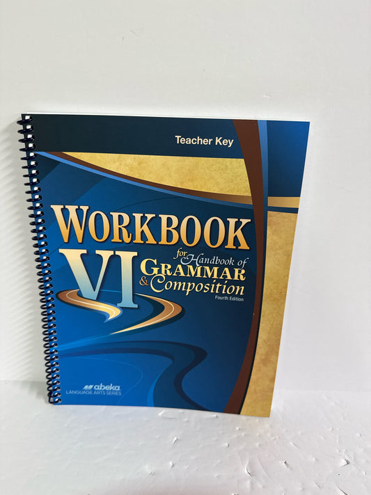 Workbook VI Abeka Teacher Key  Pre-Owned 12th Grade Language Textbooks