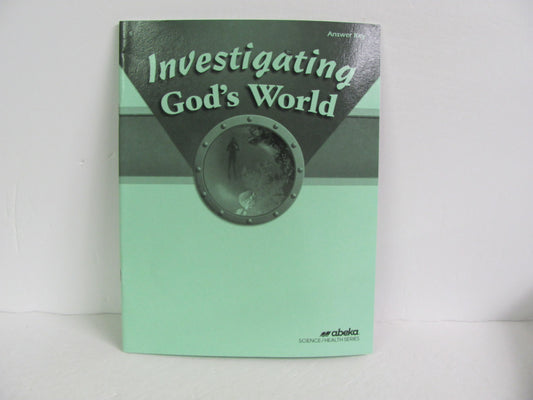 Investigating God's World Abeka Answer Key  Pre-Owned Science Textbooks