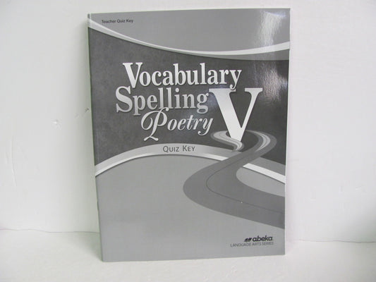 Vocabulary Spelling Poetry V Abeka Quiz Key Pre-Owned Spelling/Vocabulary Books