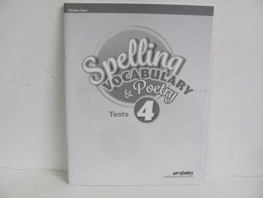Spelling Vocabulary & Poetry Abeka Tests  Pre-Owned Spelling/Vocabulary Books
