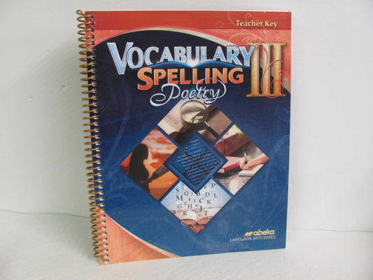 Vocabulary Spelling Poetry III Abeka 9th Grade Spelling/Vocabulary Books