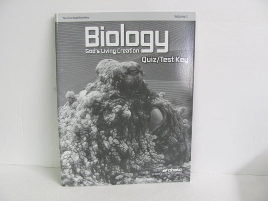 Biology Vol 1 Abeka Quiz/Test Key  Pre-Owned 10th Grade Science Textbooks