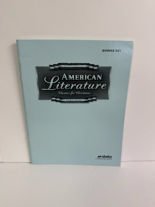American Literature Abeka Answer Key  Pre-Owned 11th Grade Language Textbooks