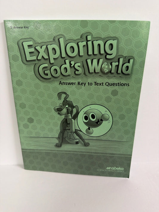 Exploring God's World Abeka Answer Key  Pre-Owned 3rd Grade Science Textbooks