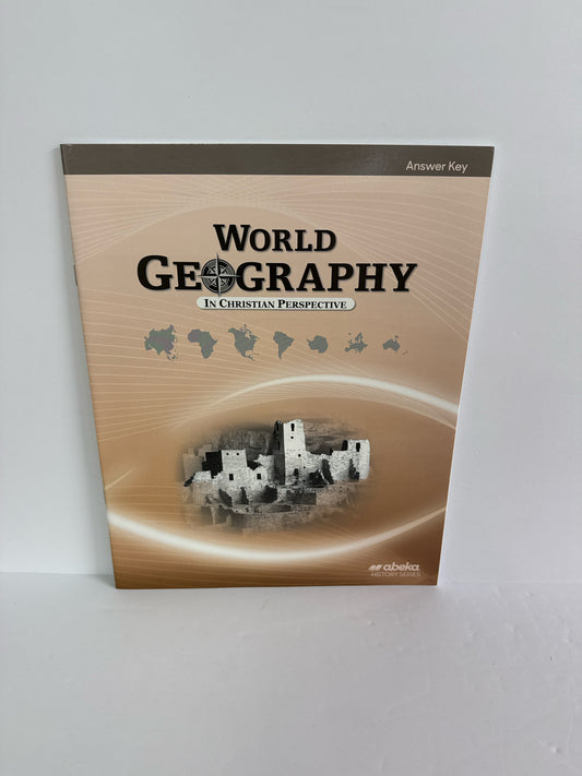 World Geography Abeka Answer Key  Pre-Owned 9th Grade History Textbooks
