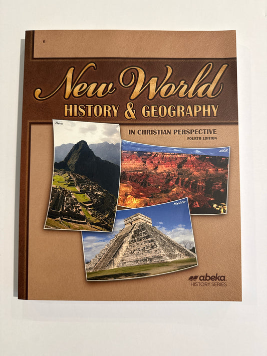 New World History Abeka Student Text  Pre-Owned 6th Grade History Textbooks
