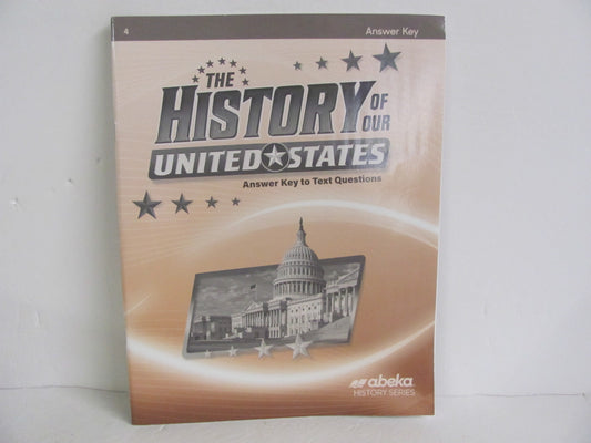 The History of Our United States Abeka Answer Key  Pre-Owned History Textbooks