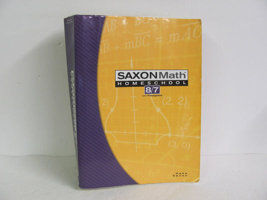 Math 87 Saxon Student Book Pre-Owned Hake 7th Grade Mathematics Textbooks