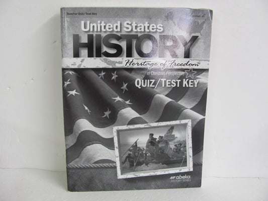United States History Vol 2 Abeka Quiz/Test Key  Pre-Owned History Textbooks