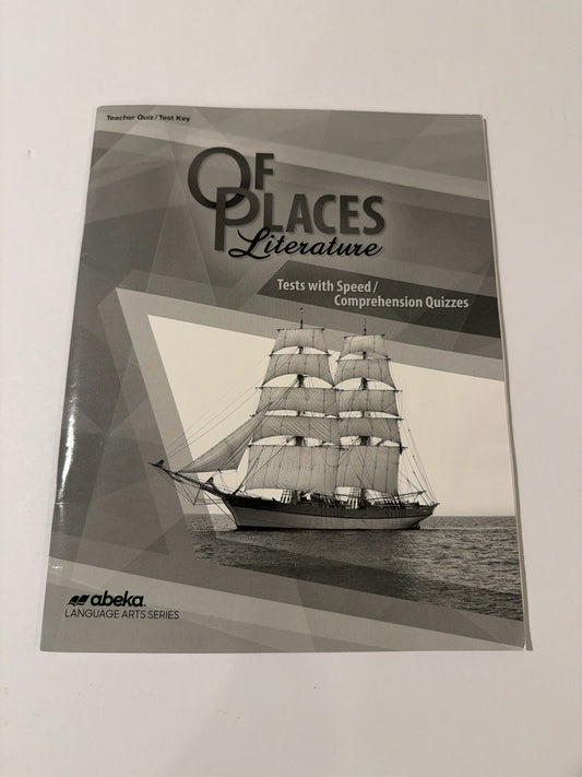 Of Places Literature Abeka Quiz/Test Key  Pre-Owned 8th Grade Literature