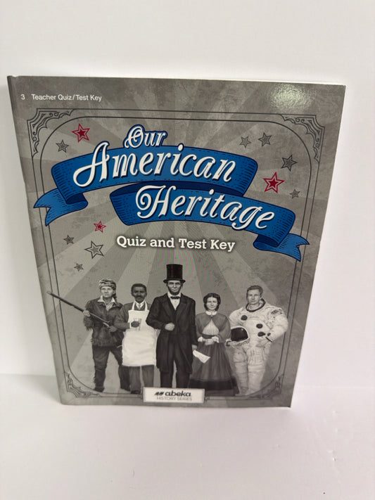 Our American Heritage Abeka Quiz/Test Key  Pre-Owned 3rd Grade History Textbooks