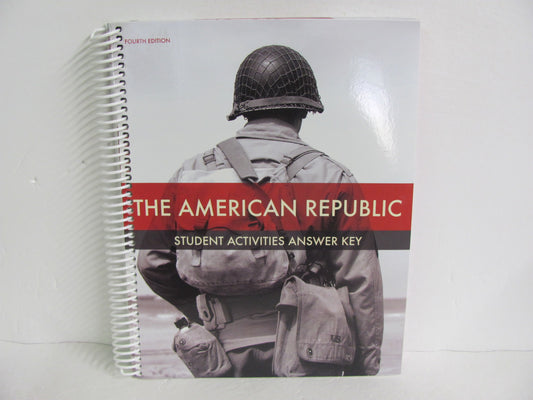 The American Republic BJU Press Activity Key Pre-Owned History Textbooks
