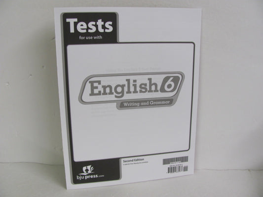 English 6 BJU Press Tests  Pre-Owned 6th Grade Language Textbooks