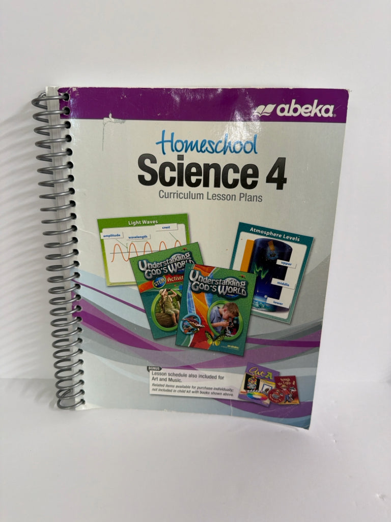 Science 4 Abeka Curriculum/Lesson Plan Pre-Owned 4th Grade Science Textbooks