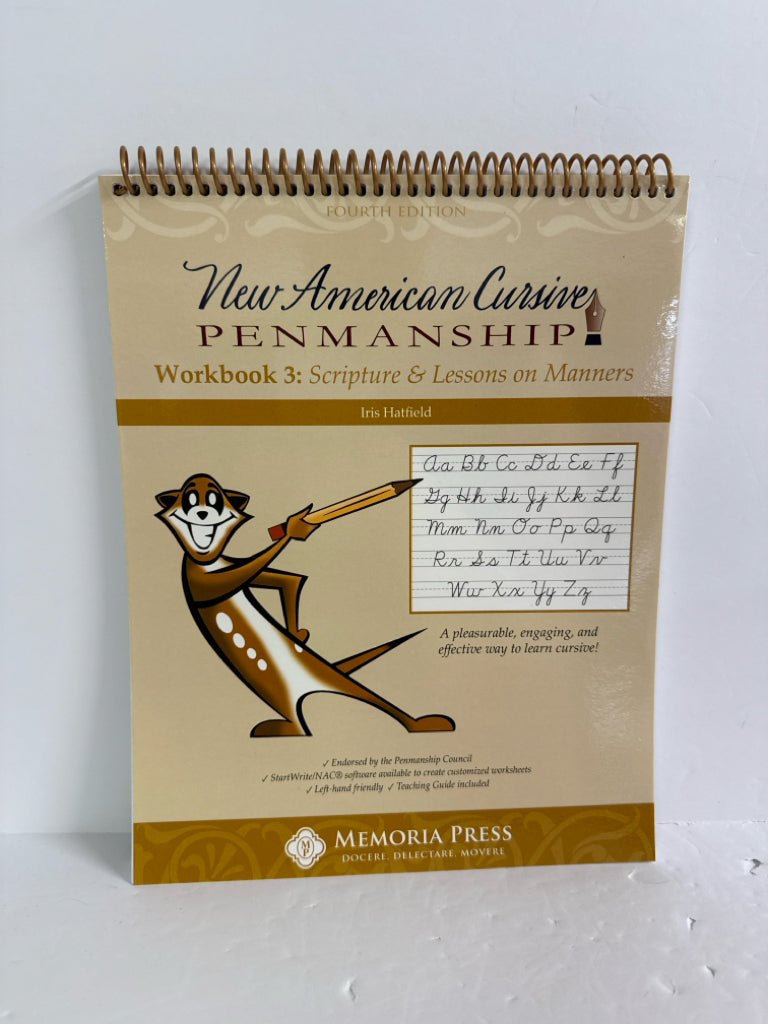 New American Cursive Memoria Press Workbook  Pre-Owned Elementary Memoria Press