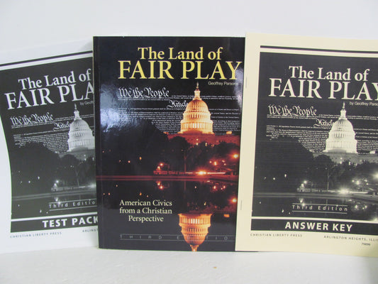 The Land of Fair Play Christian Liberty Set  Pre-Owned History Textbooks
