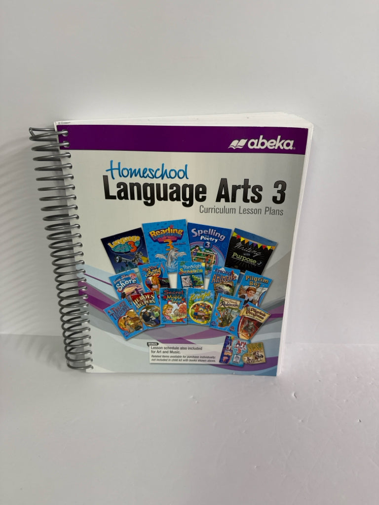 Language Arts 3 Abeka Curriculum/Lesson Plan Pre-Owned Language Textbooks